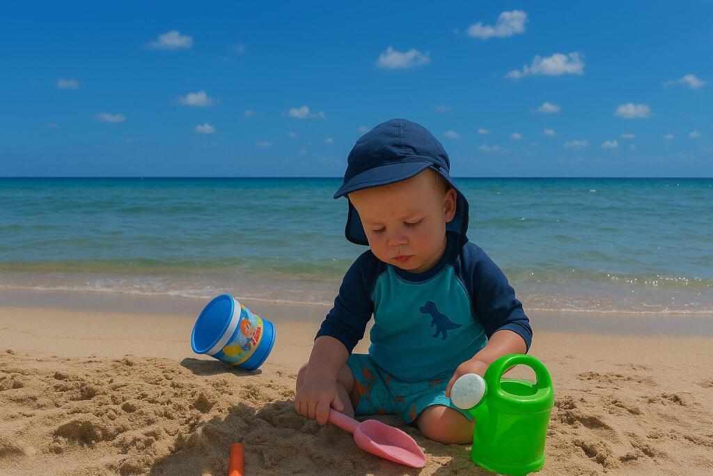 Kleinkind am Strand Mallorca