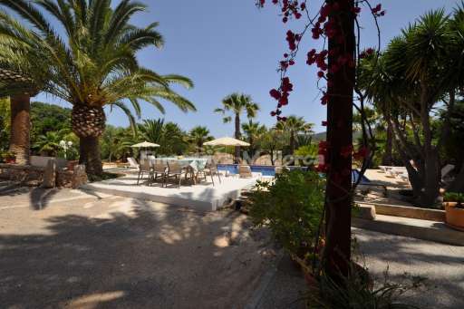 Finca Can Pelat, Garten, Terrasse, schattig, Sonnenschrim, Essbereich