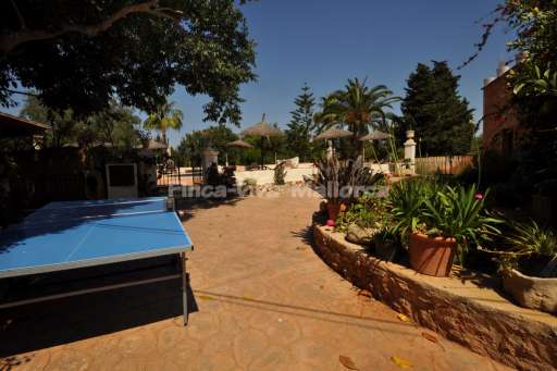 Finca Cas Concos, Garten, Tischtennis