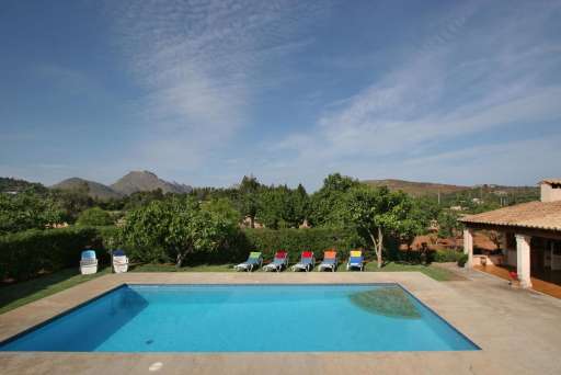Finca Fontxica Pollenca, Pool, Terrasse, Sonnenliege