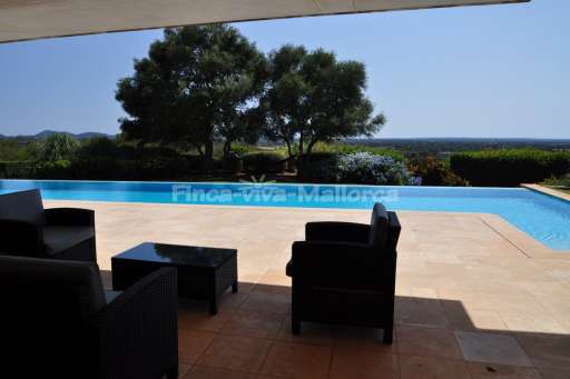 Villa Jose Sa Mola, überdachte Terrasse, Lounge, Pool