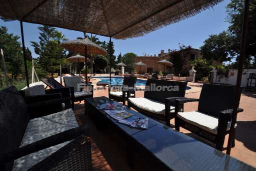 Finca Cas Concos, Pool, Lounge, überdacht