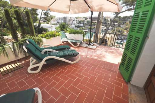 Casa Palisera Panorama Cala Figuera, Balkon, Sonnenliege, Sonnenschirm