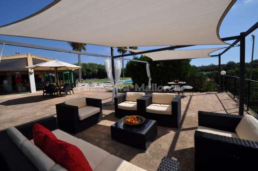 Finca Grande, Terrasse, Sonnensegel, Lounge