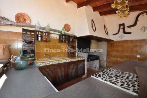 Finca Cas Concos, Außenküche, Pizzaofen