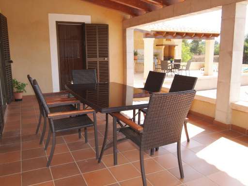 Casa Satanca, überdachte Terrasse, Essbereich, Sitzmöglichkeit