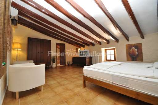 Finca Cas Concos, Schlafzimmer, Doppelbett