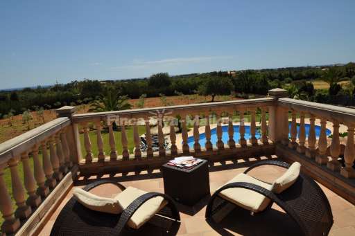 Casa Maria Cala Sanau, Terrasse, Sitzmöglicheit, Sessel, Ausblick