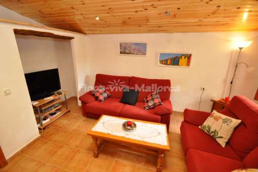 Finca Jardin Palmeras, Wohnzimmer, Sofa, TV