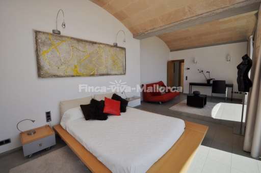 Villa Jose Sa Mola, Schlafzimmer, Doppelbett, Aussicht,
