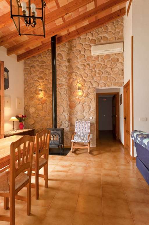 Villa Miguel Sa Pova, Essbereich, Kamin