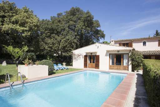 Finca Creus Pollenca, Pool, Haus, Garten, Sonnenliege