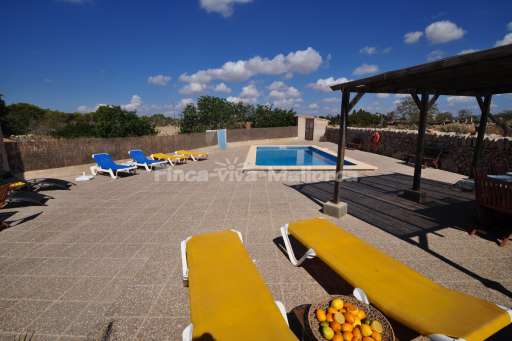 Casa Talaia Cala Santanyi, Terrasse, Pool, Sonnenliege