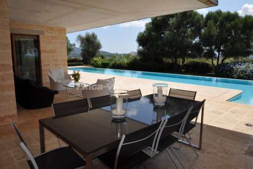 Villa Jose Sa Mola, überdachte Terrasse, Essbereich, Lounge