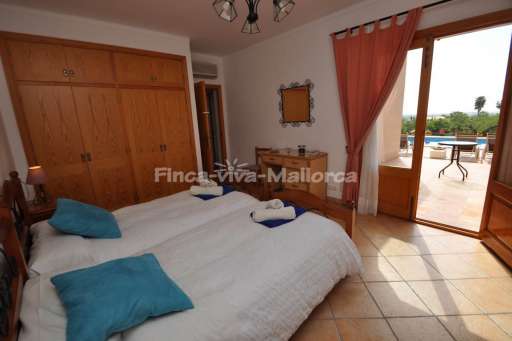 Finca Antonia, Schlafzimmer, Einzelbett, Terrasse