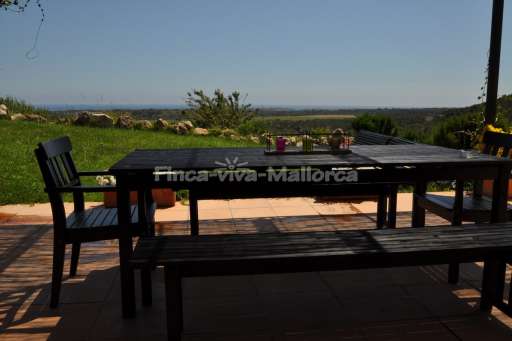 Finca Climent, Terrasse, Garten, Essbereich, Sitzmöglichkeit, Ausblick