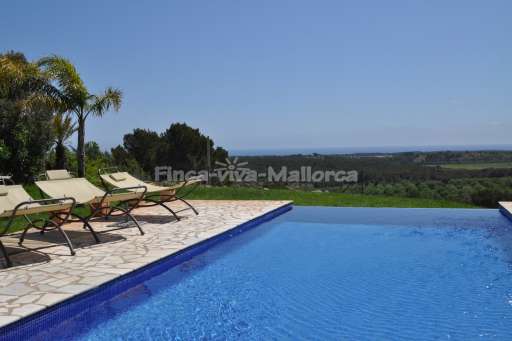 Finca Climent, Pool, Sonnenliege, Ausblick, Weitblick, Terrasse