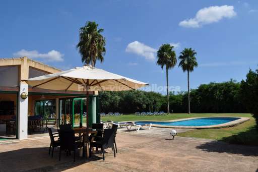 Finca Grande, Terrasse, Garten, Pool, Sonnenliege