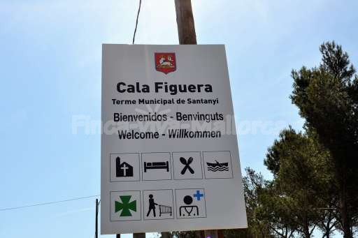Cala Figuera Schild