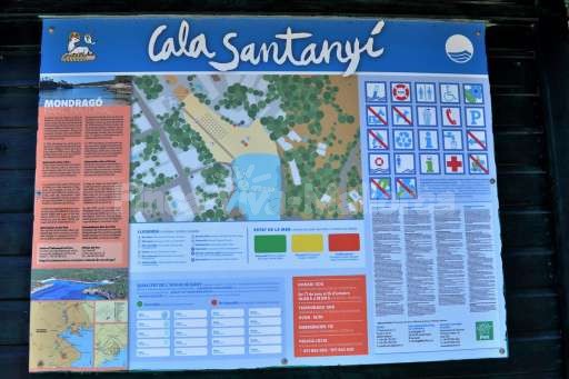 Strandschild Cala Santanyi