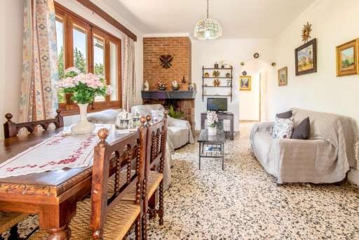 Casita Oliver Port de Pollenca, Esszimmer, Wohnzimmer, Sofa, Esstisch