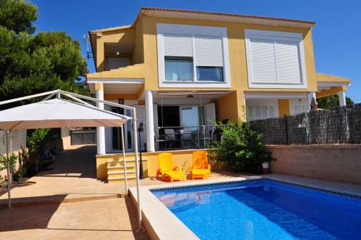 Chalet Cala Pi, Pool, Haus, Sonnenliege, Pavillon