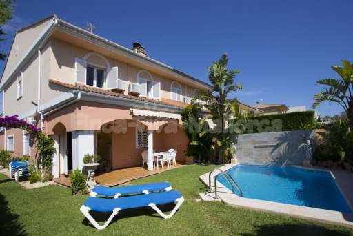 Chalet Albufera Playa de Muro, Haus, Pool, überdachte Terrasse, Sonnenliege