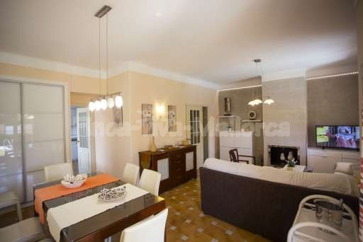 Chalet Albufera Playa de Muro, Esszimmer, Wohnzimmer, Esstisch, Sofa