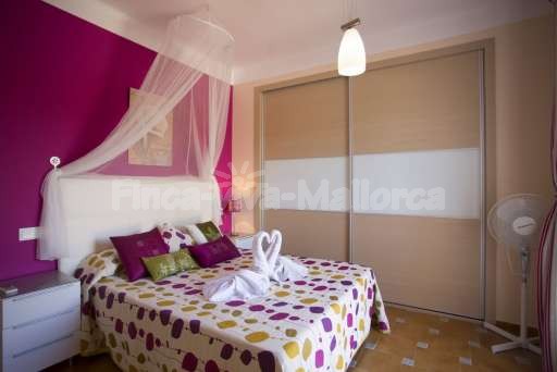 Chalet Albufera Playa de Muro, Schlafzimmer, Doppelbett, Ventilator, Kleiderschrank