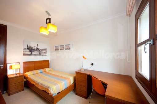 Finca Cia Palya Son Real, Schlafzimmer, Doppelbett, Schreibtisch
