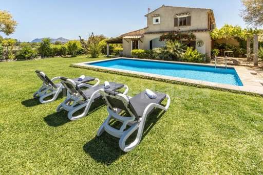 Finca Marinova Pollenca, Haus, Pool, Sonnenliege, Garten
