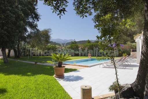 Casa Rendo Sa Pobla, Garten, Terrasse, Pool, Sonnenliege