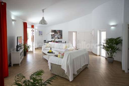 Casa Rendo Sa Pobla, Wohnzimmer, Sofa, Fernseher