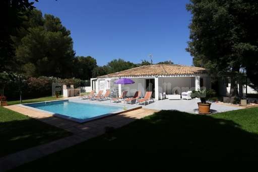 Casa Rendo Sa Pobla, Haus, Pool, Terrasse, Garten, Sonnenliege, Sonnenschirm