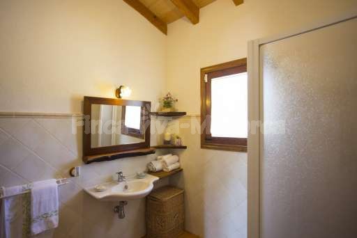 Finca Sareta Santa Margalida, Badezimmer, Dusche, Spiegel