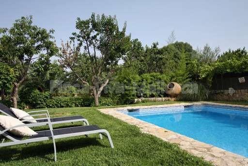 Finca Sergi Pollenca, Garten, Pool, Sonnenliege