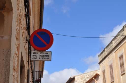 Parkverbotsschild Mallorca