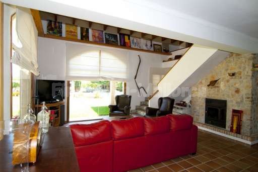 Finca Sabini Binisalem, Wohnzimmer, Sofa, Fernseher, Sessel