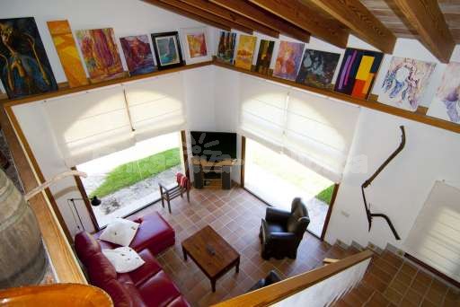 Finca Sabini Binisalem, Wohnzimmer, Sofa, Sessel, Fernseher