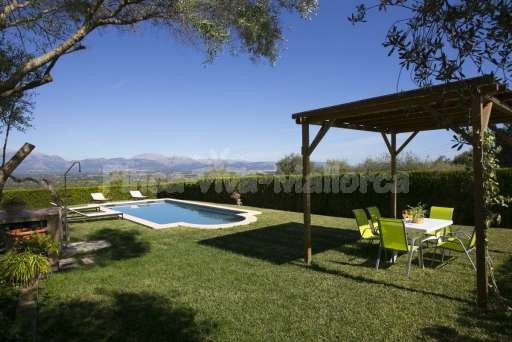 Finca Son Burguet, Garten, Pool, Essplatz, Ausblick