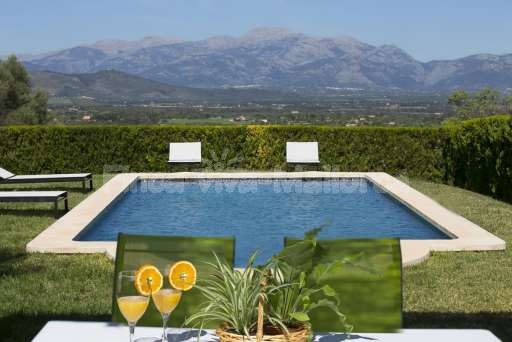 Finca Son Burguet, Garten, Pool, Essplatz, Ausblick