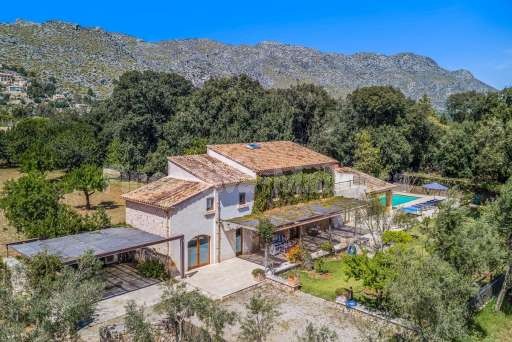 Villa Creveta Pollenca, Haus, Aussicht, Weitsicht, Pool, überdachte Terrasse