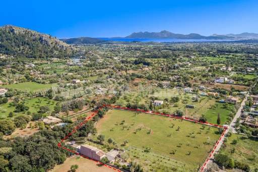 Villa Creveta Pollenca, Luftaufnahme, Haus, Grundstück